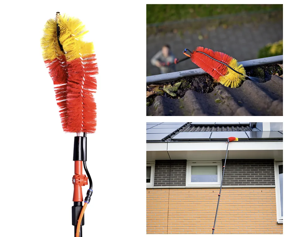 Dakgootborstel Opzetstuk - Voor Telescopische Wasborstel!