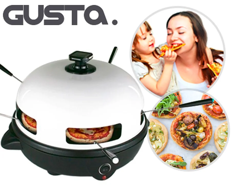 Gusta Tafel Pizza Oven 5 Personen - Pizza Plezier Voor Het Hele Gezin!