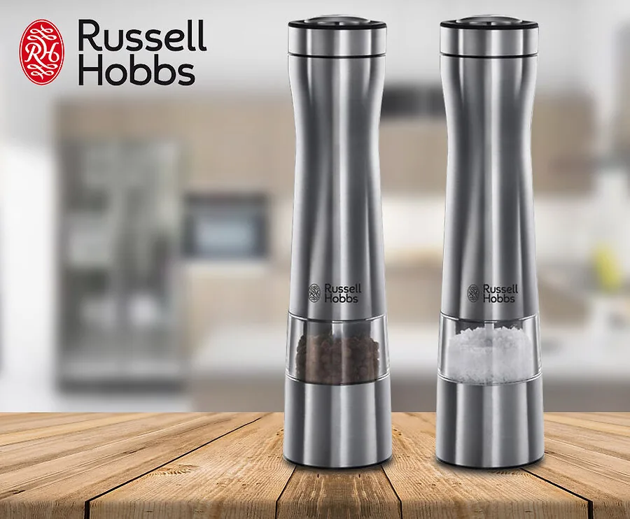 Russell Hobbs Elektrische Peper- En Zoutmolen - Set Van 2 Molens!