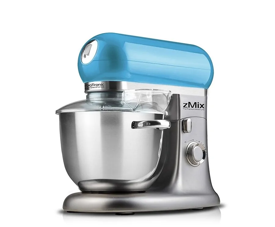 TurboTronic Professionele Keukenmachine Blauw - Grote 6L RVS Mengkom En 1800W Vermogen!