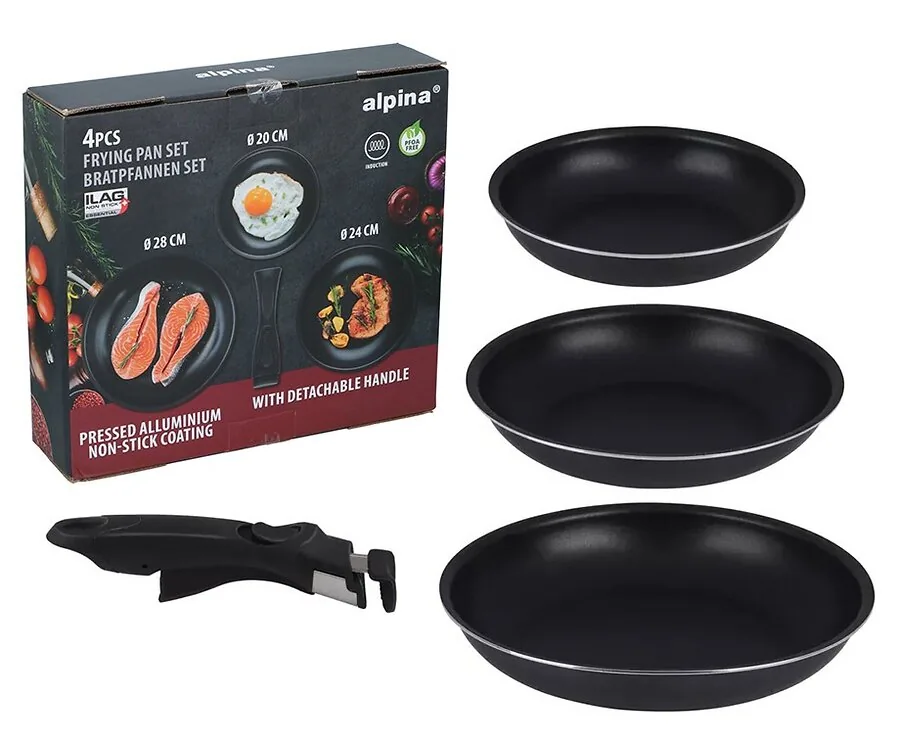 Pannenset 3-Delig Aluminium voor Camping en Outdoor