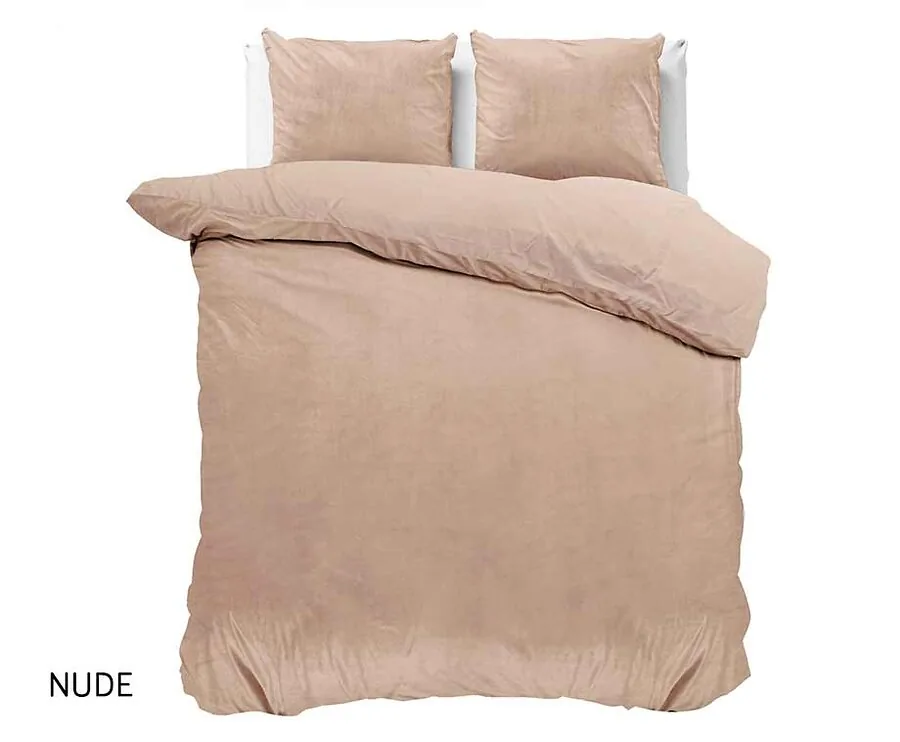 Sleeptime Velvet Dekbedovertrek-Nude-200 x 200/220 | 2-persoons