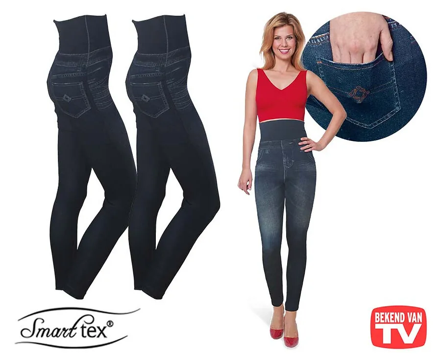 High Waisted Jeans Leggings - Vandaag 1+1 GRATIS!