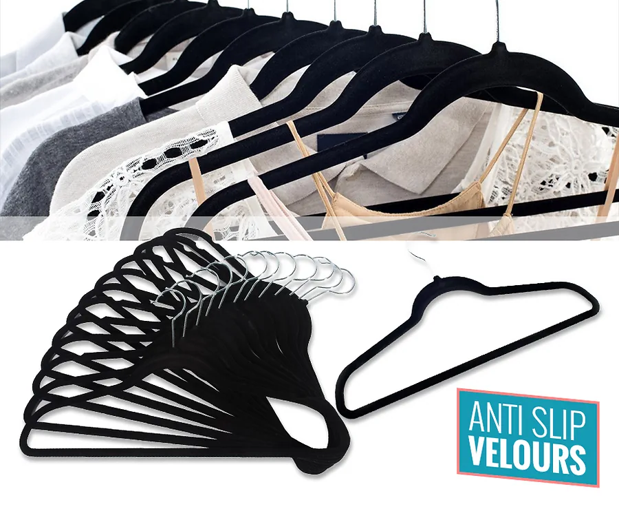 Set Van 35 Of 50 Magische Kledinghangers - Bekleed Met Anti Slip Velours!
