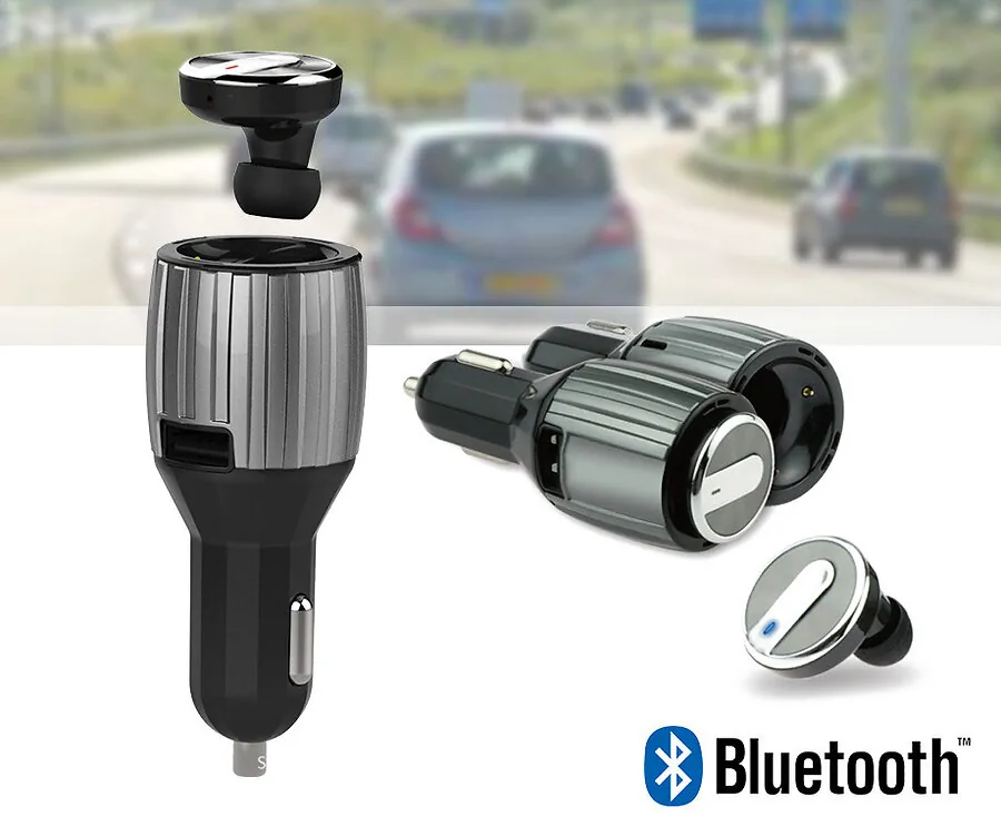Technosmart Bluetooth Headset - Met Handige Car Charger!