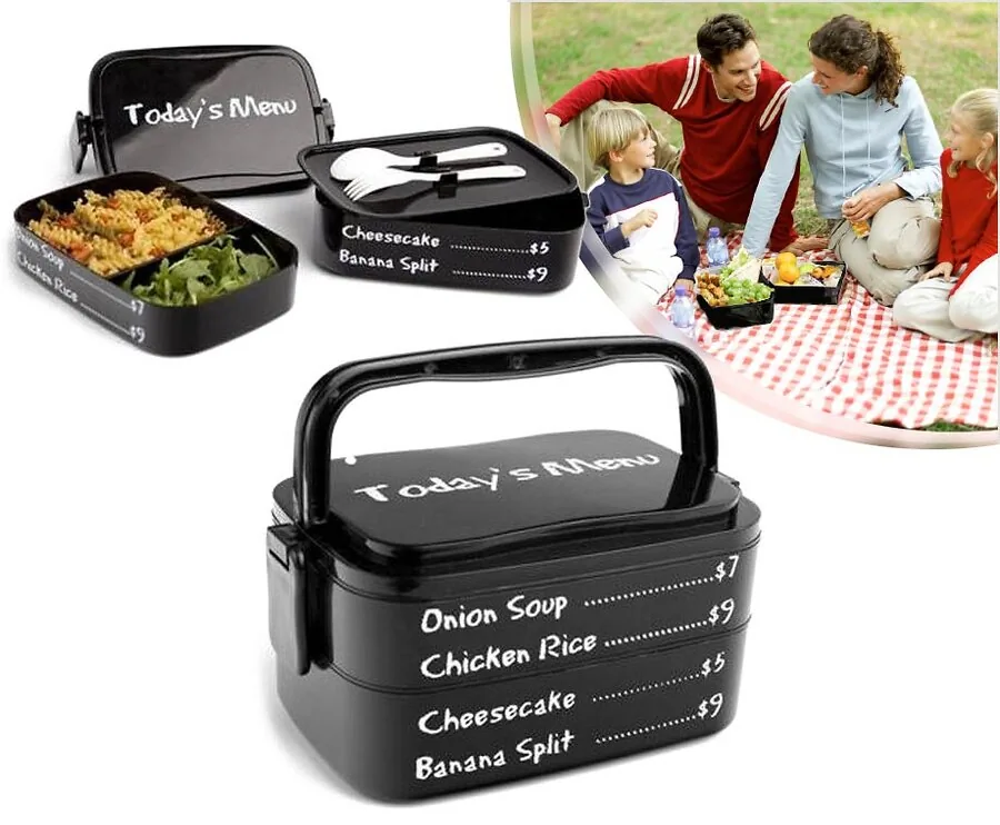 Hippe Bento Box Met 3 Lades - Neem Diverse Hapjes En Snacks Praktisch Mee!