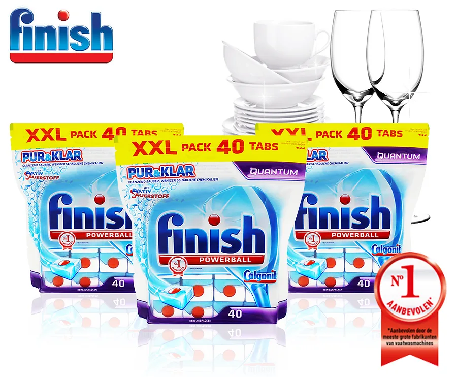 XXL Pack Finish Powerball Quantum Tabletten - Ultieme Ontvetting & Reiniging!