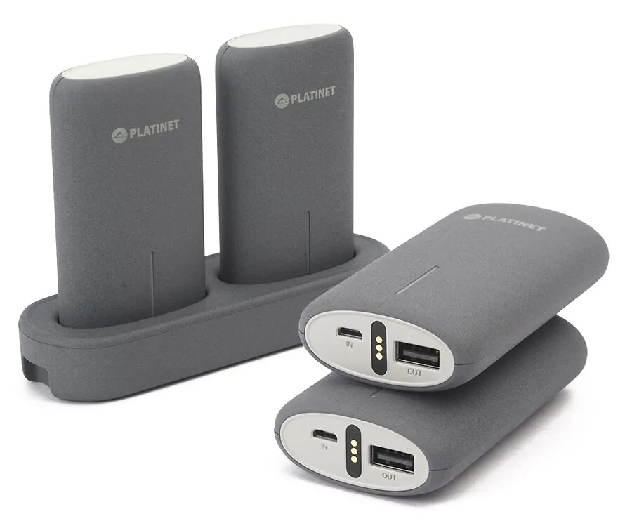 Dual 2X Powerbank Met Dockingstation - Nooit Meer Een Lege Batterij!