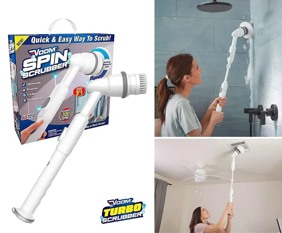 Voom Oplaadbare Power Scrubber - De Officiele Krachtige Scrubber Voor Iedere Schoonmaakklus!