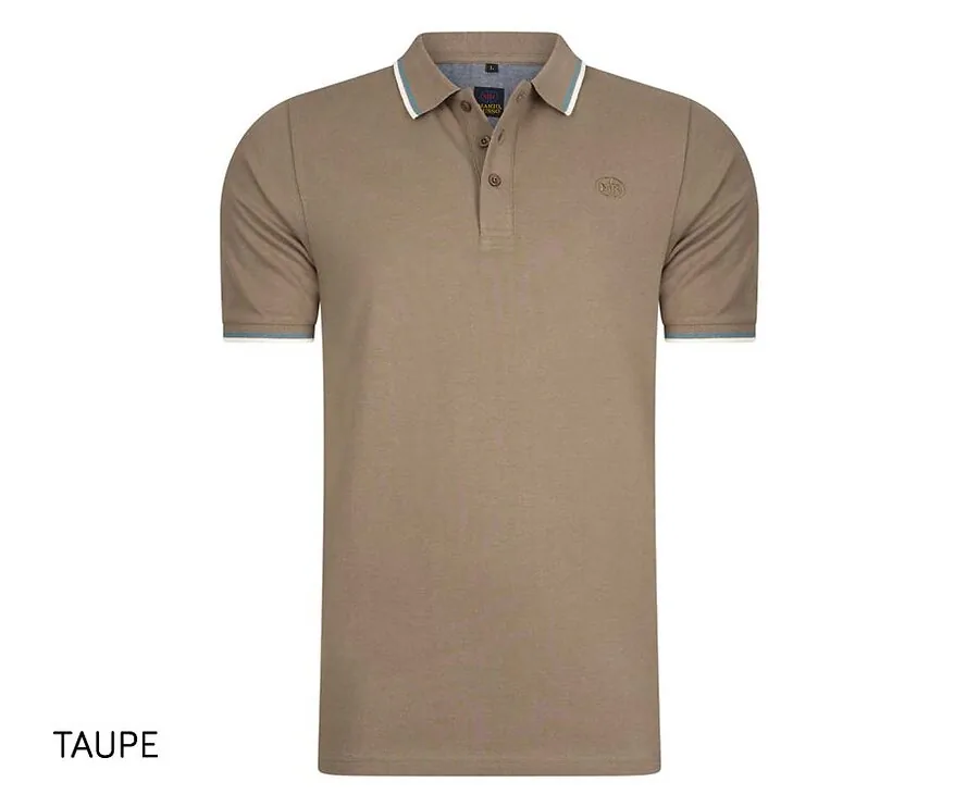 Mario Russo Polo-Taupe-3XL