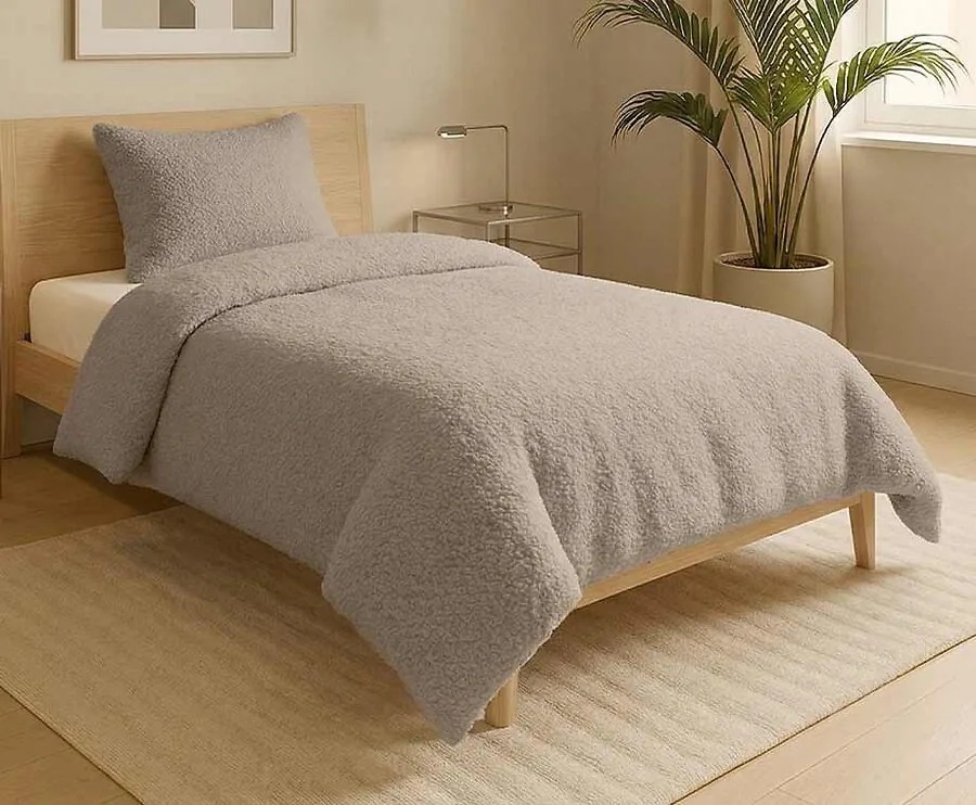 Zydante Dekbedovertrek Teddy Plain-Cashew-140 x 200/220 | 1-persoons