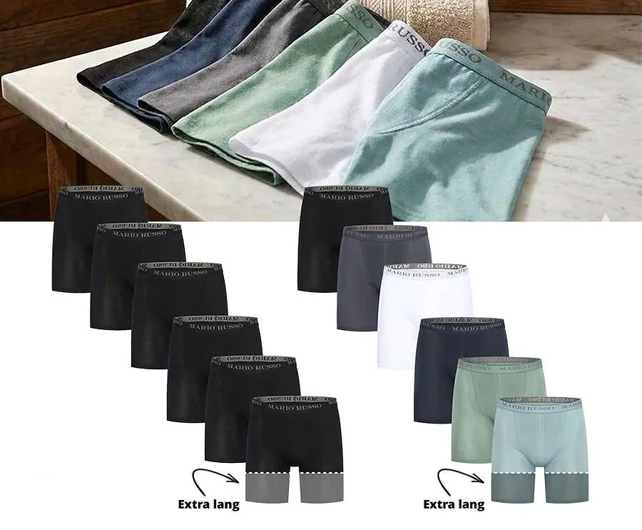 Mario Russo Boxershorts Long Fit 6-Pack