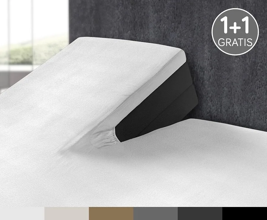Split Topper Hoeslakens Van 100% Jersey Katoen - Vandaag 1+1 GRATIS!