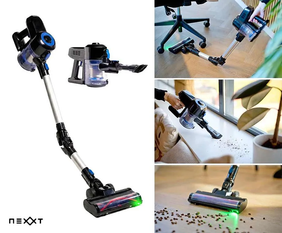 2-In-1 Draadloze Cycloon Steelstofzuiger - Met Roterende Borstel En Flexibele Stang!