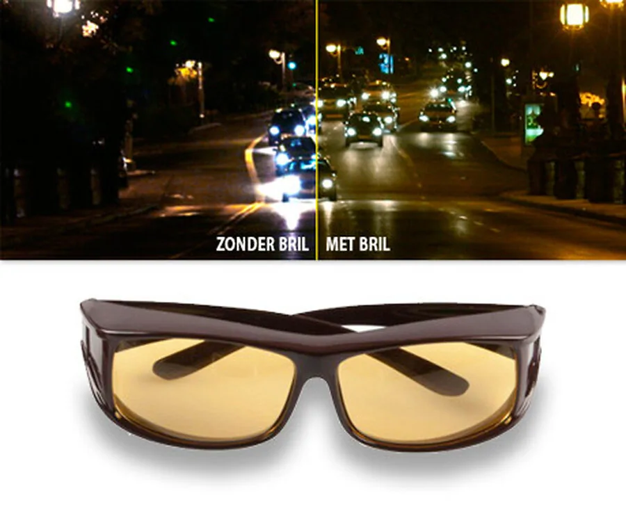 DeLuxe Nightvision Overzetbril - Voor Beter Zicht In Het Donker!