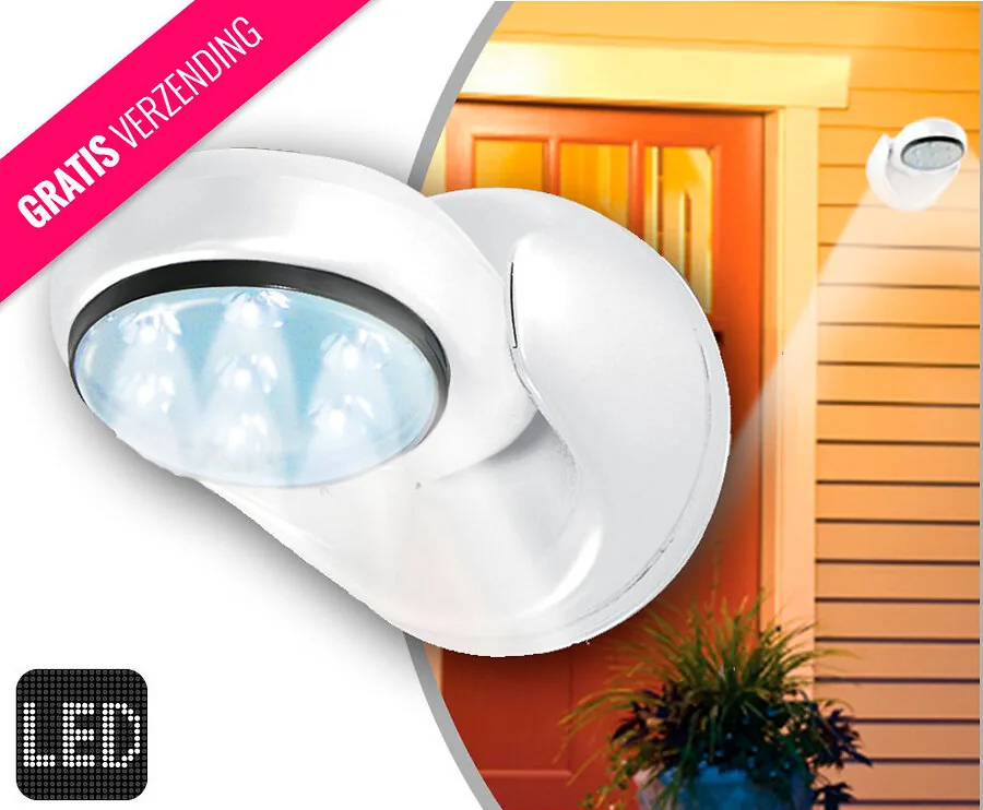 Set Van 2 LED-Spot's Met Bewegingssensor – Geschikt Voor Binnen en Buiten!