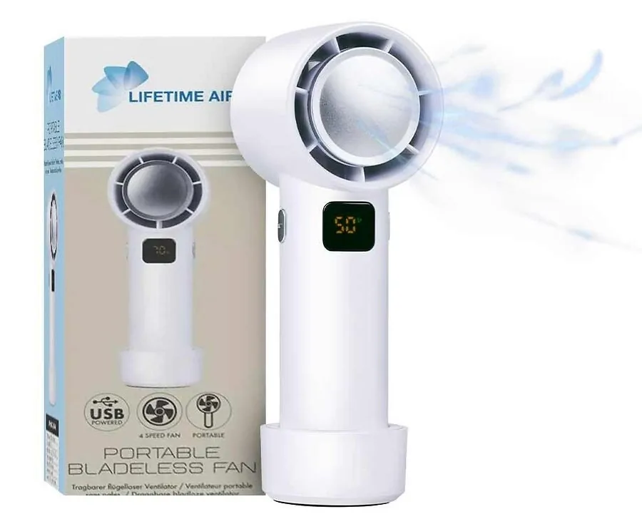 Draagbare Bladloze Ventilator - Altijd Een Frisse Bries Bij De Hand!