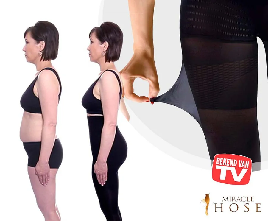 2 Stuks Miracle Hose Push Up Panty's - Direct Slankere Taille, Buik En Benen!