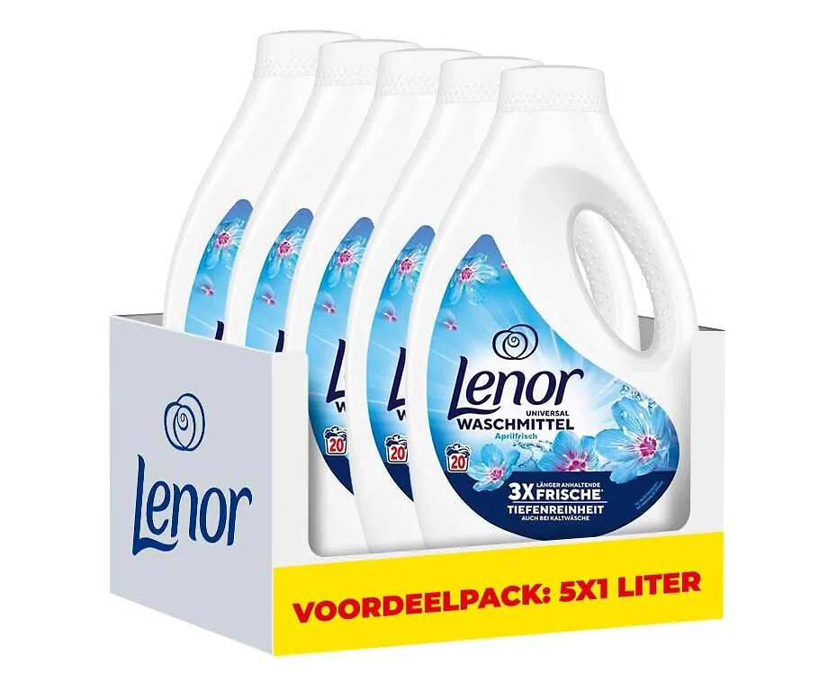 Lenor Wasmiddel Aprilfris 5 x 1 Liter