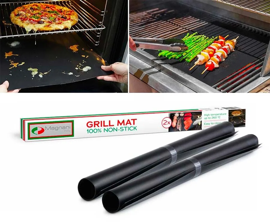 2-Pack Herbruikbare BBQ- En Ovenmatten - Vandaag 2+2 GRATIS!