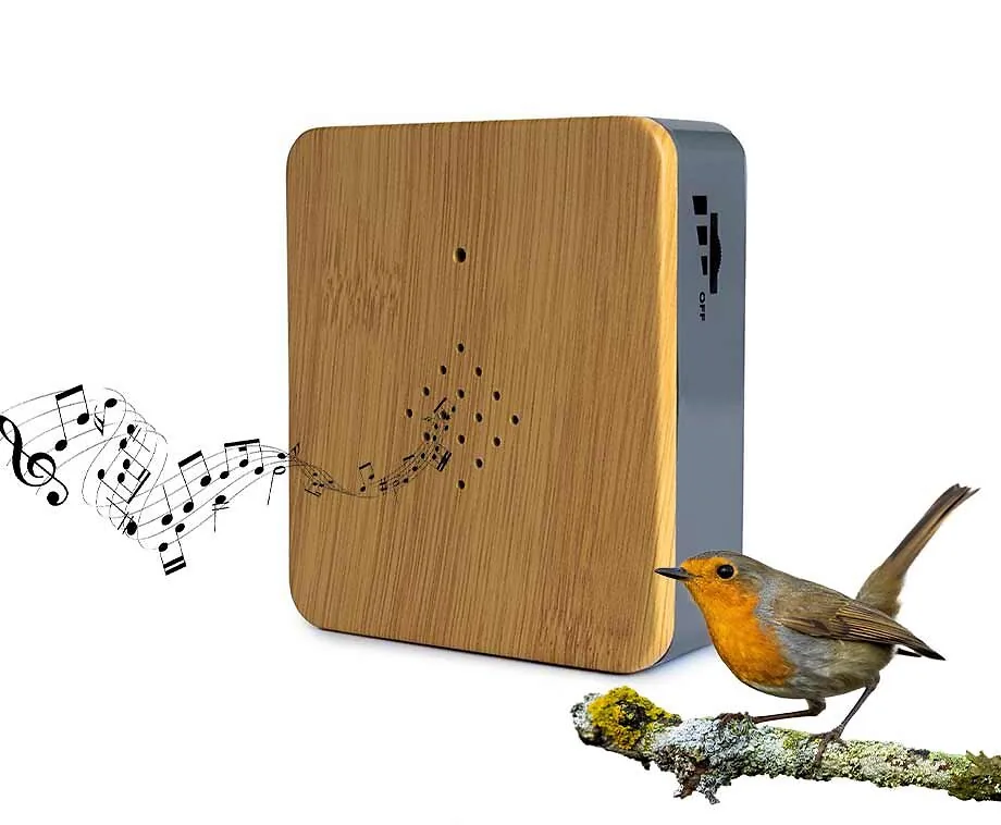 Geluidsdoosje met Bewegingssensor en Vogelgeluiden Houtlook