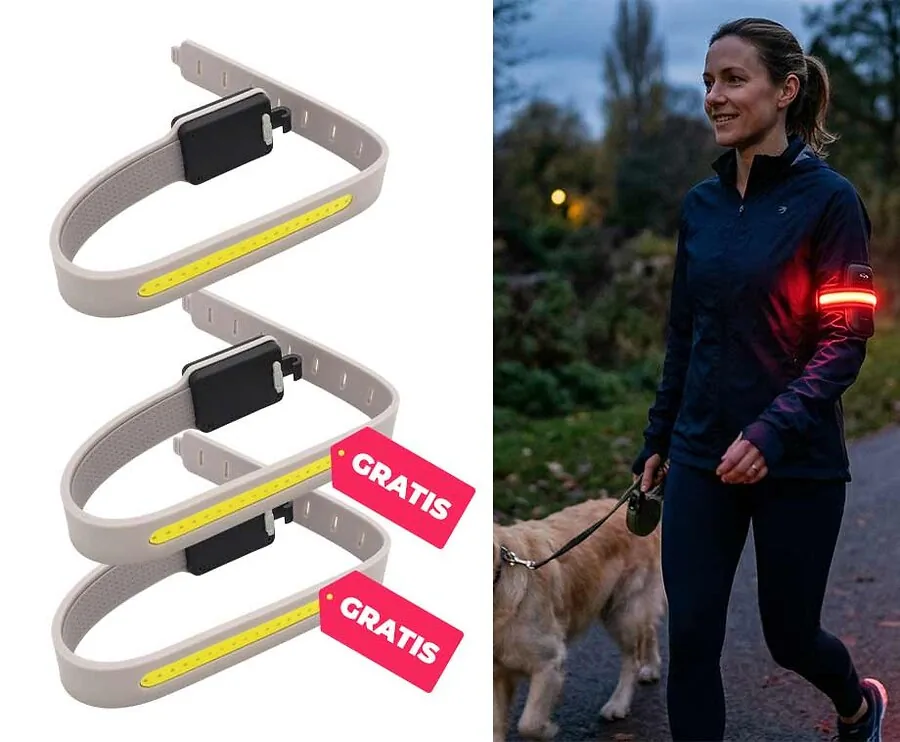 LED Verlichte Band Met Rood En Wit Licht - Vandaag 1+2 GRATIS!