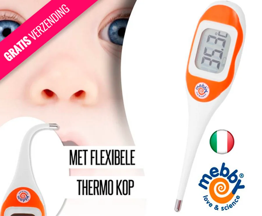 Mebby Flexo Maxi digitale thermometer met LCD-scherm OP=OP