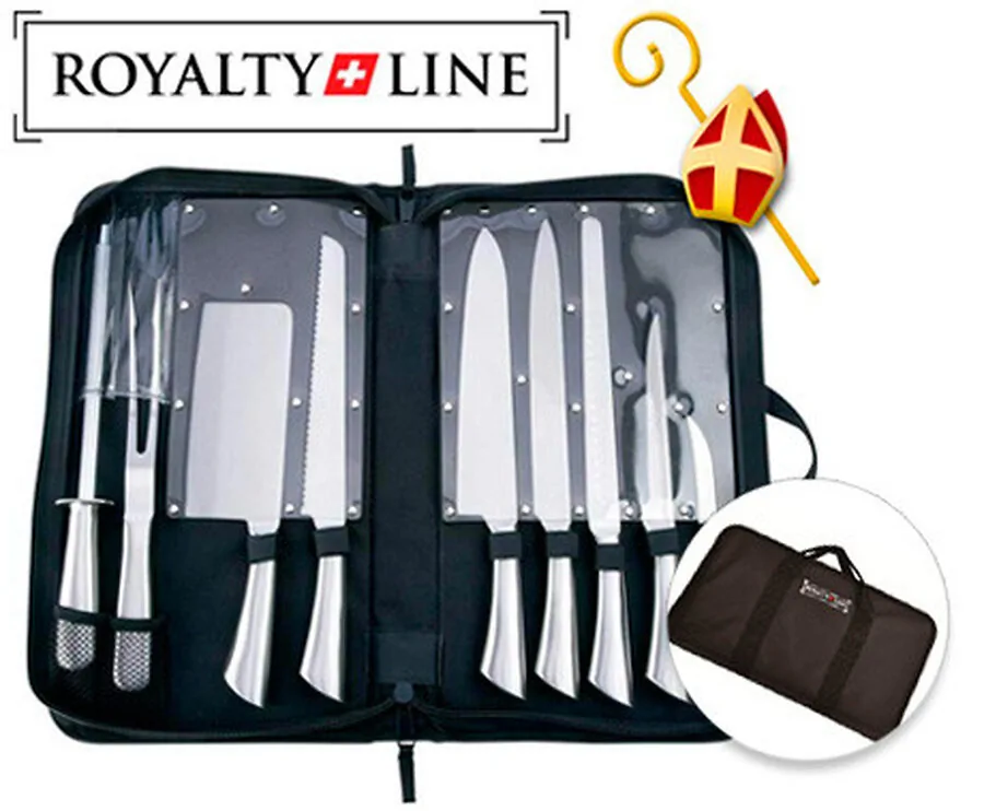 9-delige Set Professionele RVS Koksmessen - Inclusief Luxe Opberg / Draagtas!