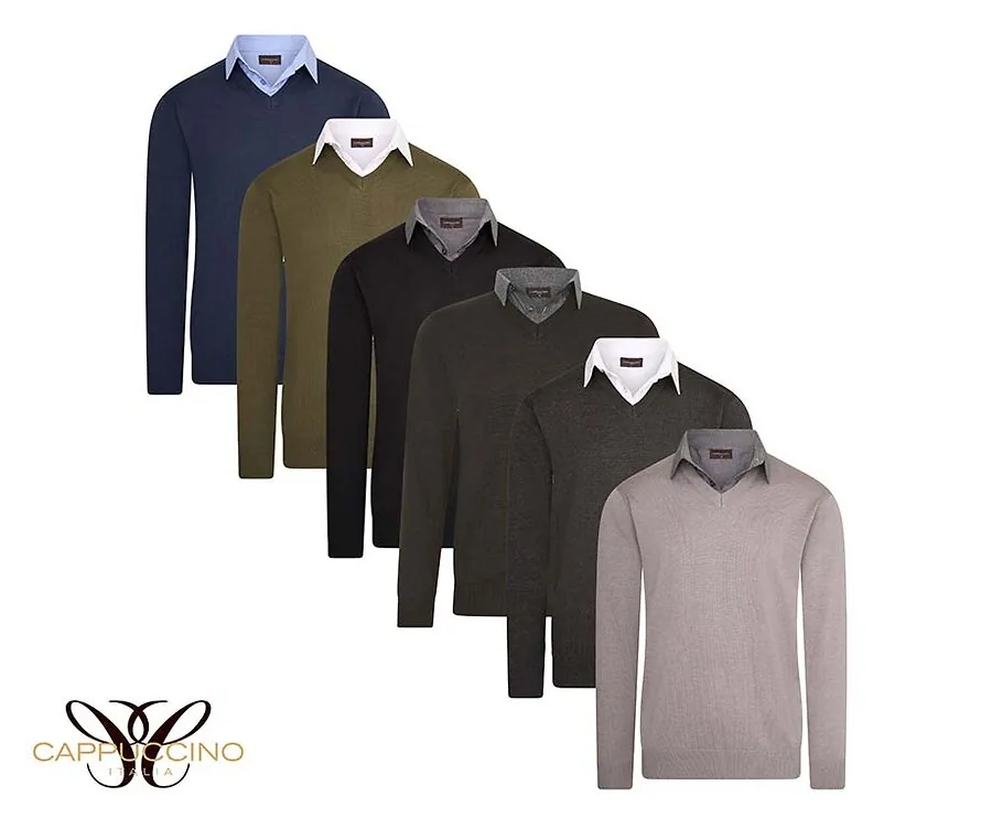 Cappuccino Pullover Met Kraag - Verkrijgbaar In 6 Kleuren!