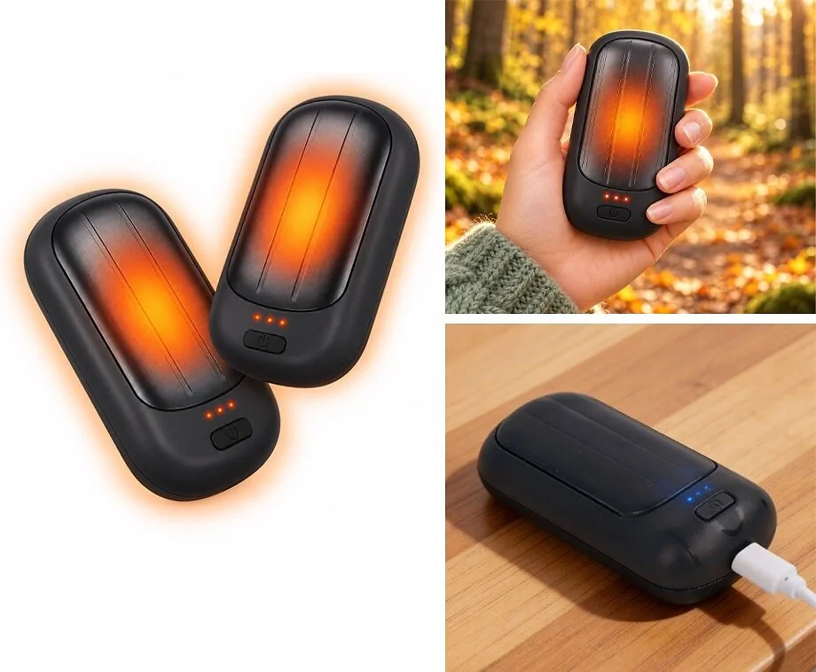 Handwarmer Oplaadbaar Zwart