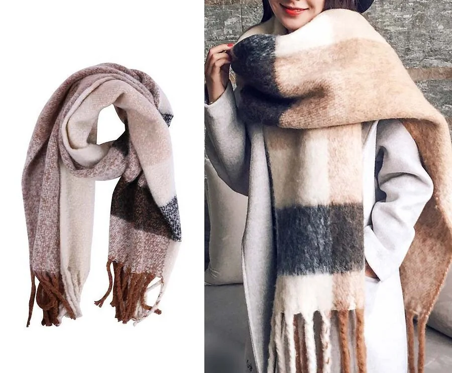 Wollen Oversized Omslagdoek - In 2 Kleuren!