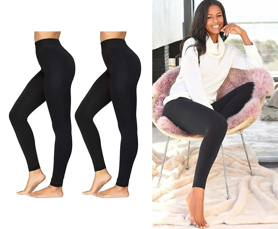 2-Pack Fleece Leggings - Maat XXL