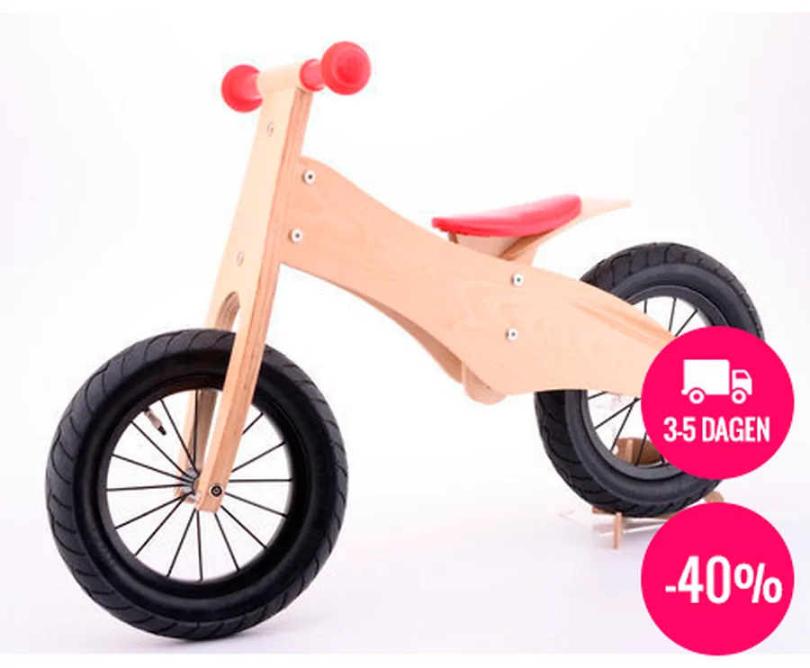 Houten Loopfiets Met Luchtbanden