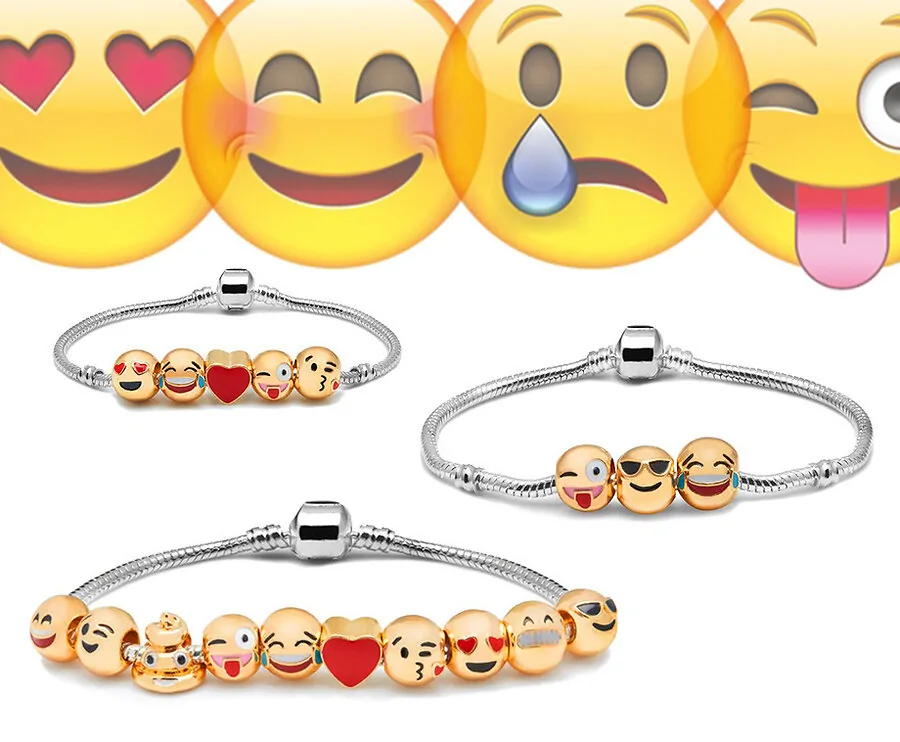 Emoji Armband - Met 3, 5 Of 10 Bedeltjes!