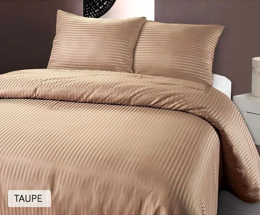 Hotel Satin Dallas Dekbedovertrek-Taupe-140 x 200/220 | 1-persoons