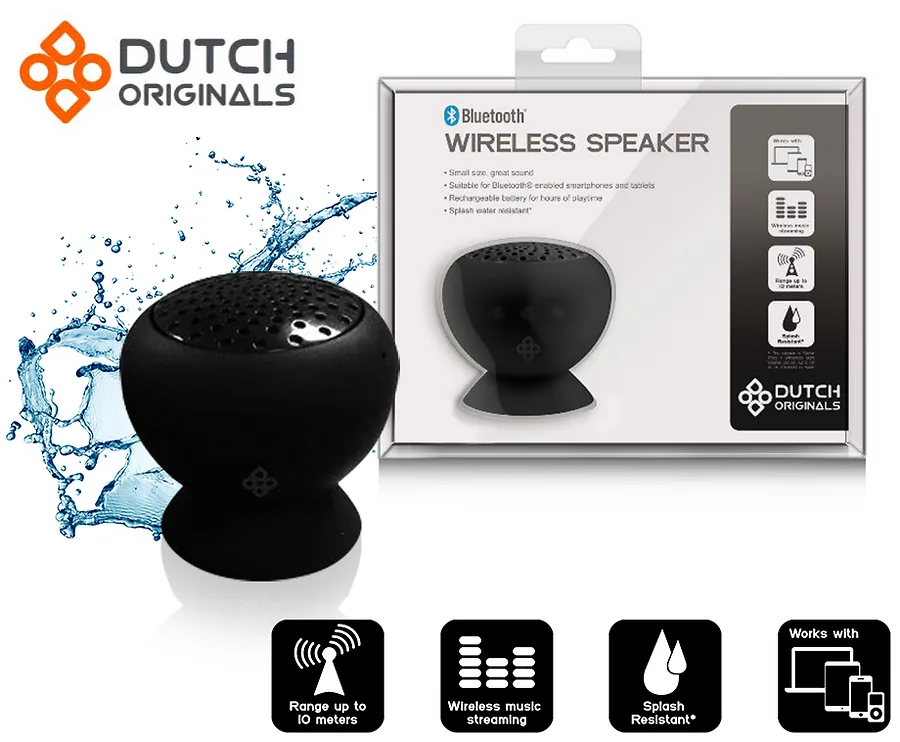 Waterdichte Bluetooth Speaker Met Zuignap - Perfect Voor Laptops, Smartphones & Tablets!
