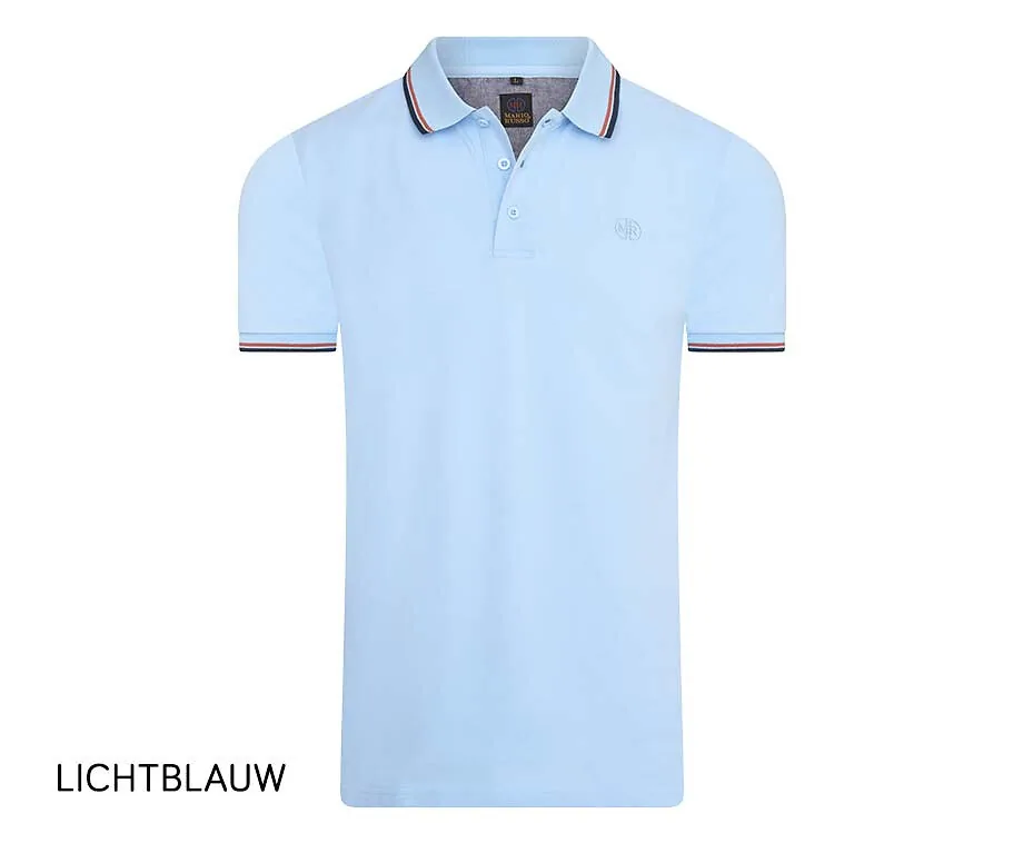 Mario Russo Polo-Lichtblauw-XL