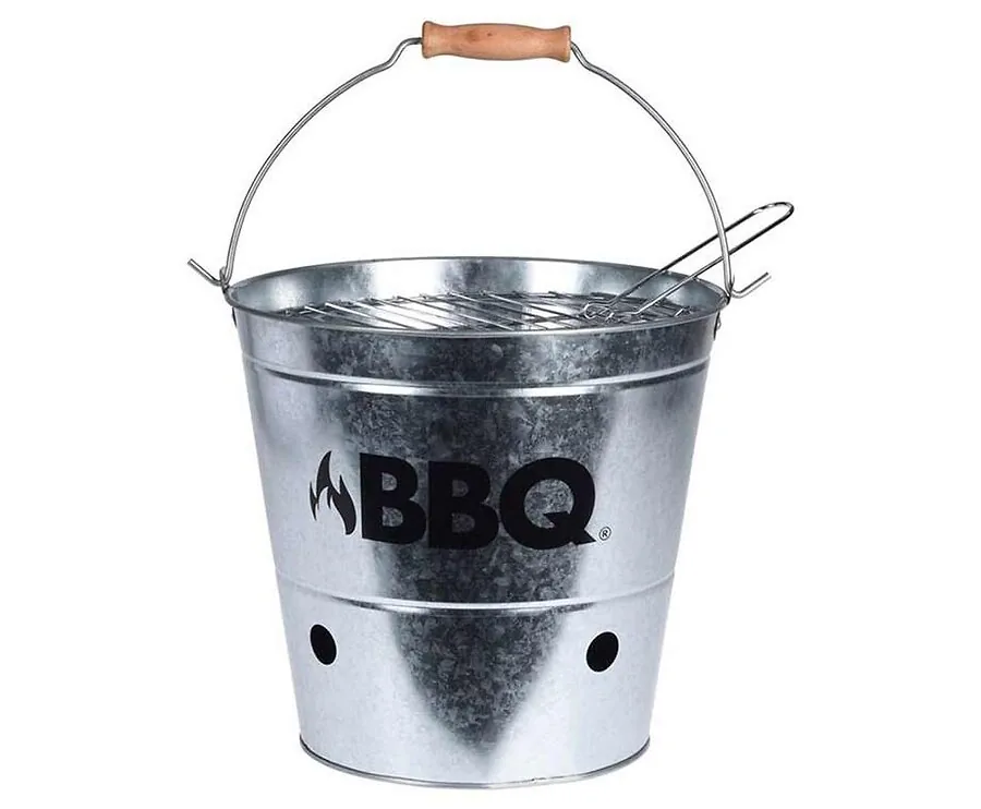 BBQ Emmer Zilverkleurig - Leuk Als Cadeau!
