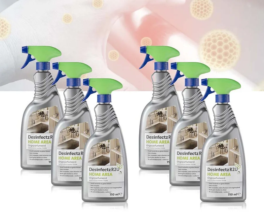 6-Pack Desinfecterende Reinigingsspray - Eenvoudig En Grondig Schoonmaken!