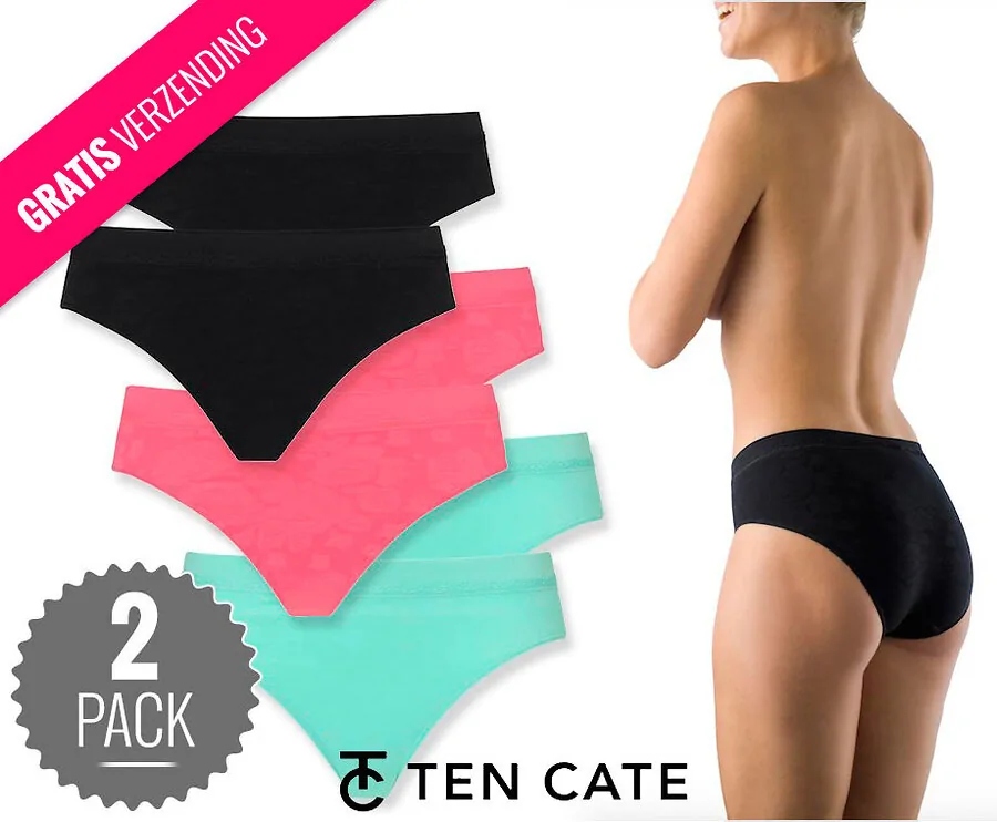 2-Pack Ten Cate Elegante Slips - Verkrijgbaar In 3 Verschillende Kleuren!