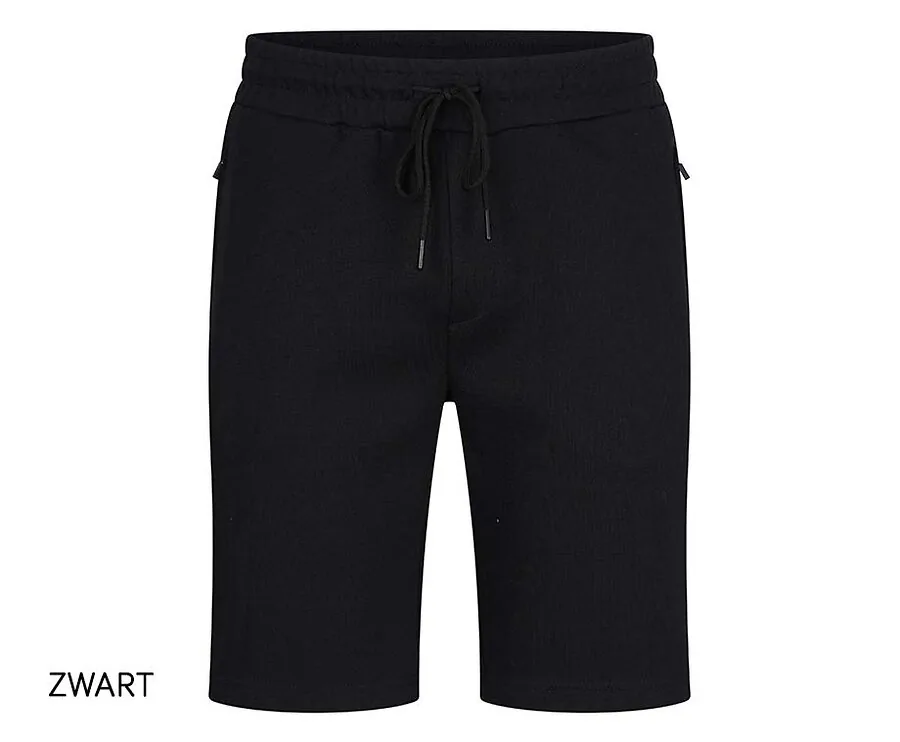 Mario Russo Pique Shorts-Zwart-L