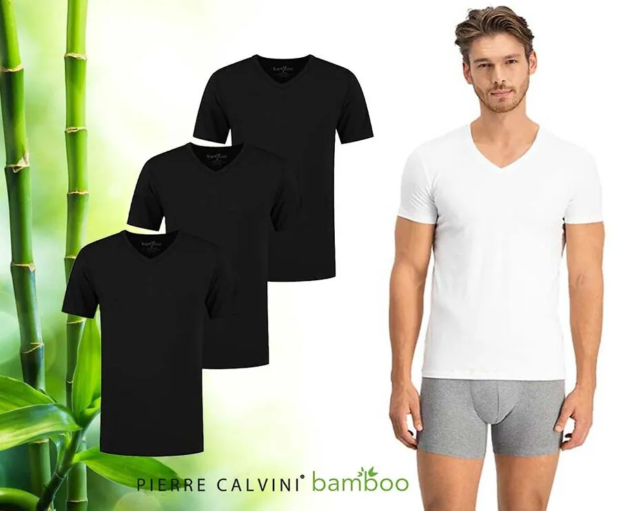 3-Pack Heren Bamboe V-Hals T-Shirts - Anti-Geur En Supercomfortabel!