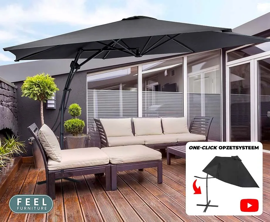 XXL Zweefparasol 3 Meter Antraciet