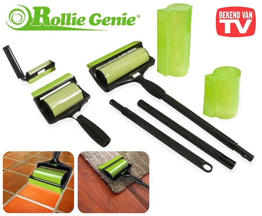 Rollie Genie Klevende Roller - Alle Oppervlakten In Een Handomdraai Schoon!