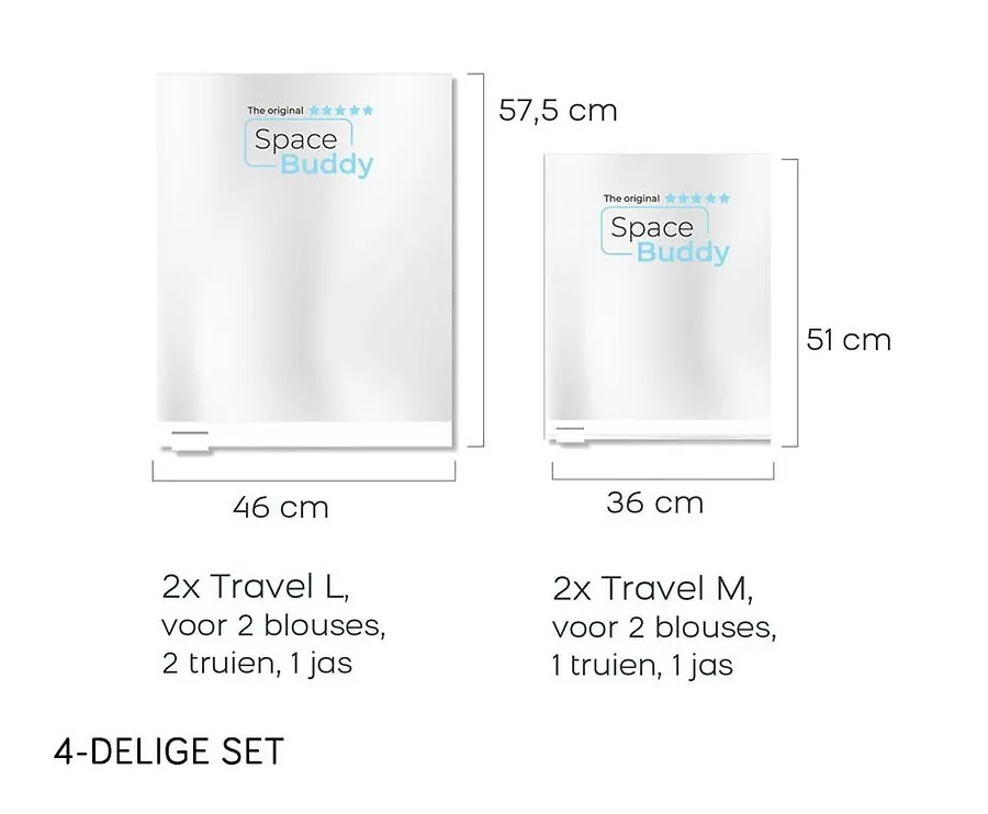 Space Buddy Vacuümzakken Set-4-Delige set