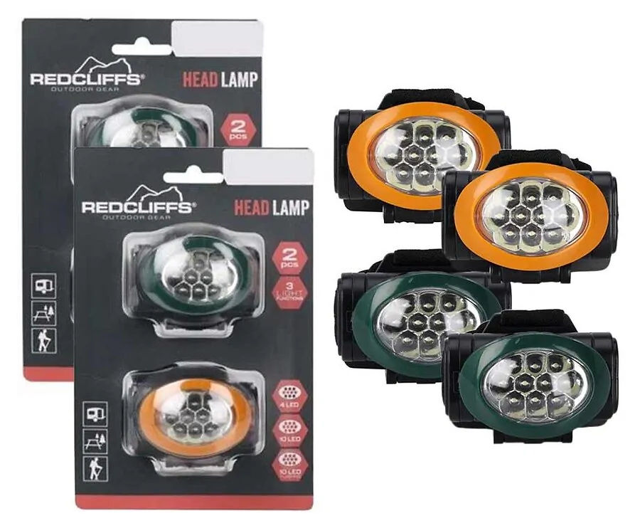 Hoofdlamp Met 3 Lichtstanden - 2+2 GRATIS!