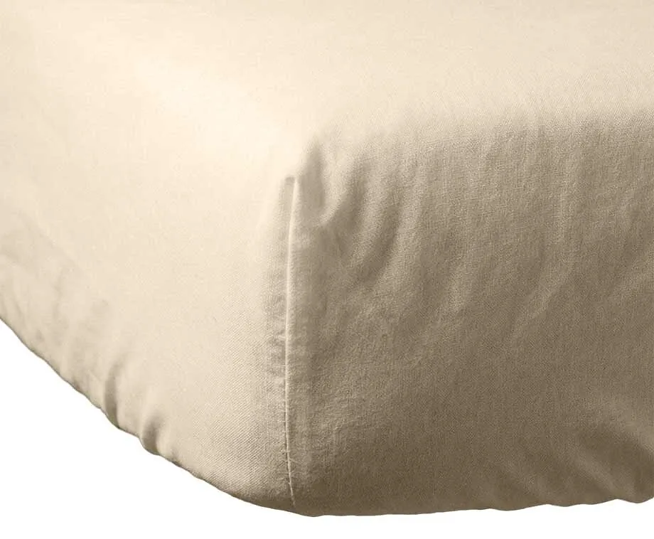Jersey Hoeslaken Crème 180 x 200 cm