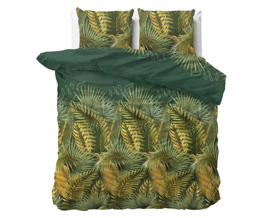 Sleeptime Dekbedovertrek - Golden Nature Green - 240 x 200/220 | lits-jumeaux