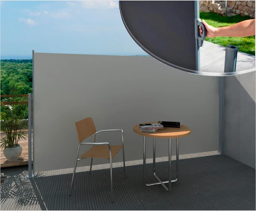 Uittrekbaar XXL Wind- En Zonnescherm - Verkrijgbaar In 2 Kleuren!