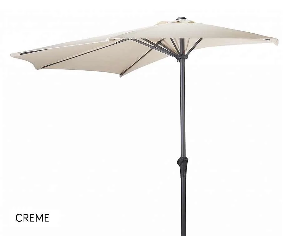 Parasol Halfrond 270 cm Crème - Ideaal Voor Kleine Terrasen En Balkons!